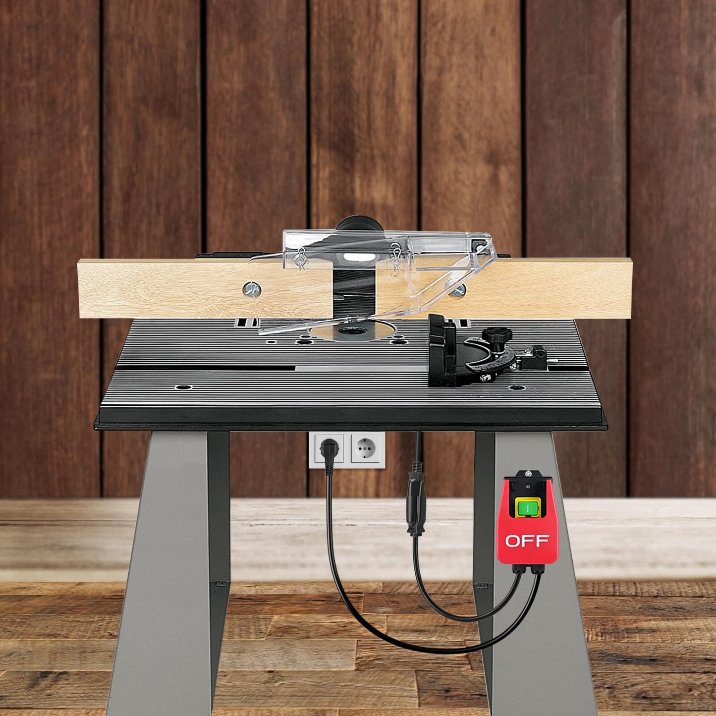 Ortis Router Table Switch with Large Stop Sign Paddle Easy Contact for Quick Power Off, 110V Single Phase On/Off Switch
