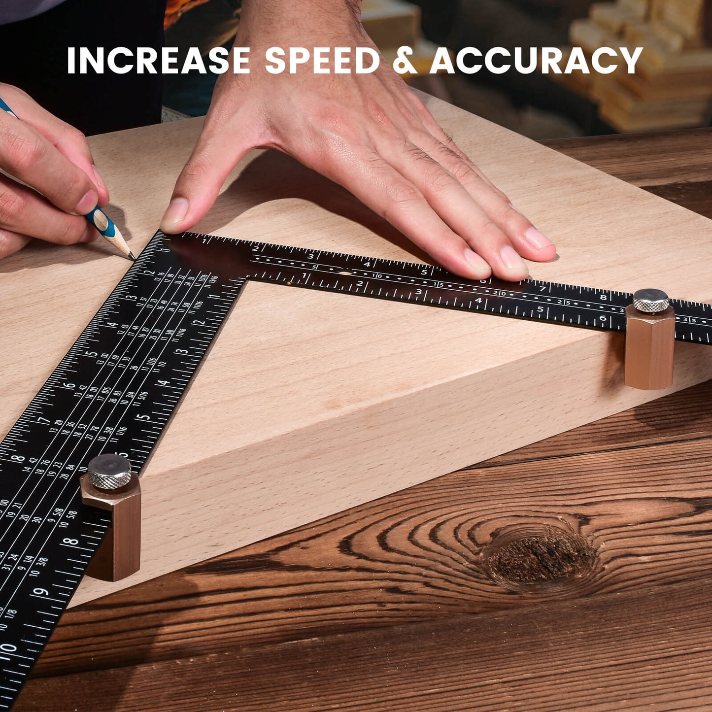 2pcs Stair Gauges for Framing Square, Ortis Framing Jig for Easier and Faster Stair Layout, Non-Slip