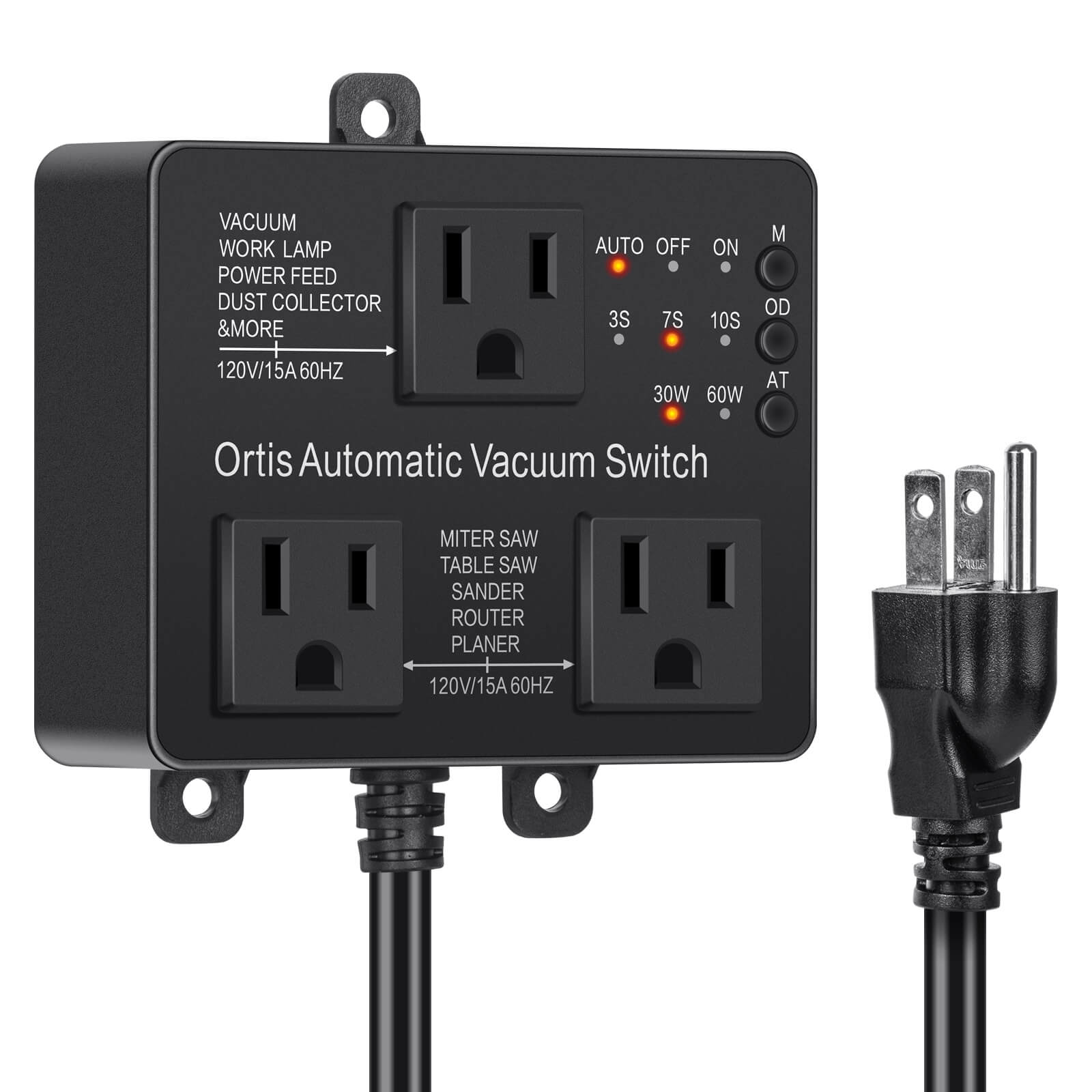 Automatic Vacuum Switch with Extra Outlet for Using More Power Tools ...