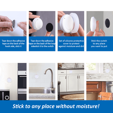 Garbage Disposal Wireless Switch Kit, No Drilling On Sink Top, Remote Control Outlet Wireless Switch for Household Appliances, Up to 100ft. Range