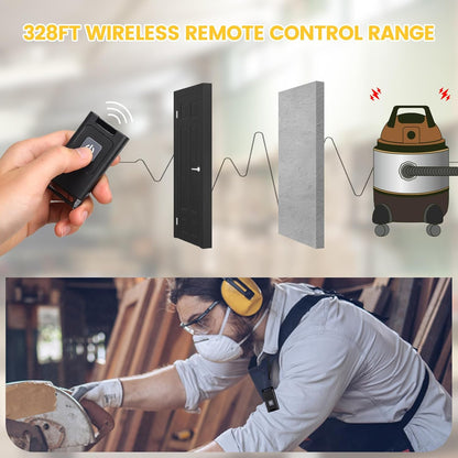 Dust Collector Remote Switch, Ortis 220V Wireless Remote Switch for Dust Collector, 328FT Wireless Range (Battery Included), Heavy Duty Design, Save Your Time and Energy, Enhance Your Work Safety