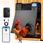 Ortis WiFi Automatic Chicken Coop Door Solar Powered, 0–180° Upward Opening Automatic Anti-Pinch Door, Supports App Remote Control, Equipped with Timer & Light Sensor, Features 5 Smart Modes, Black