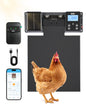 Ortis WiFi Automatic Chicken Coop Door Solar Powered, 0–180° Upward Opening Automatic Anti-Pinch Door, Supports App Remote Control, Equipped with Timer & Light Sensor, Features 5 Smart Modes, Black