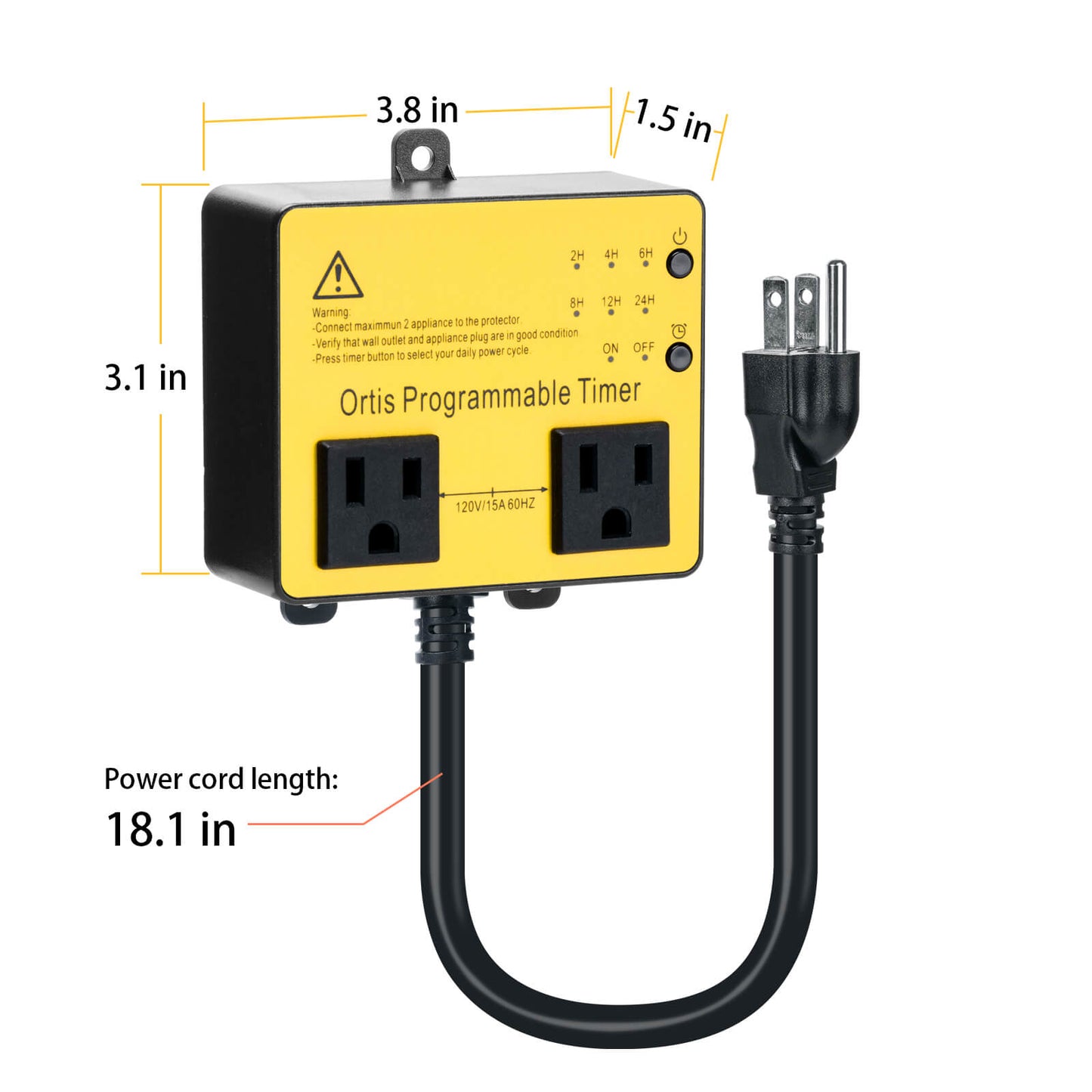 Swimming Pool Pump Timer, Above Ground Pool Timer, Ortis Smart Pool Timer with One-Button Operation, for Swimming Pools, Filters, Pumps, and Landscape