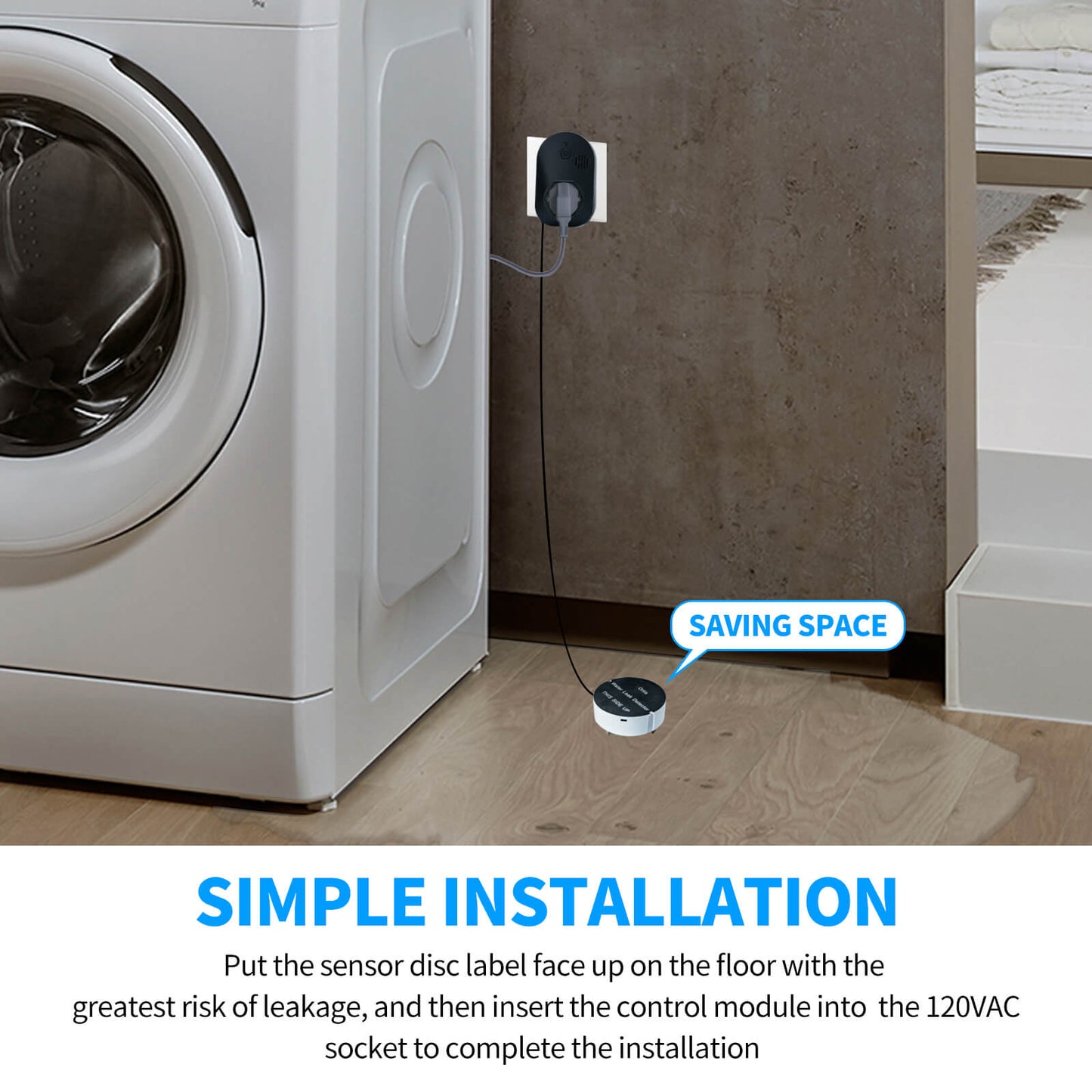 Water Leak Detector, Ortis Water Detector Alarm, 95 dB Loud Alarm, Prevent Serious Floods and Water Damage