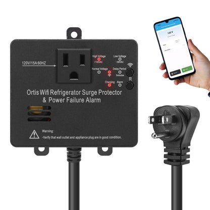 Wi-Fi Smart Power Failure Alarm with Surge Protector, Remotely Monitor and Control Your Refrigerator Via App, Ensuring The Safety of Refrigerator and Food Stored Inside