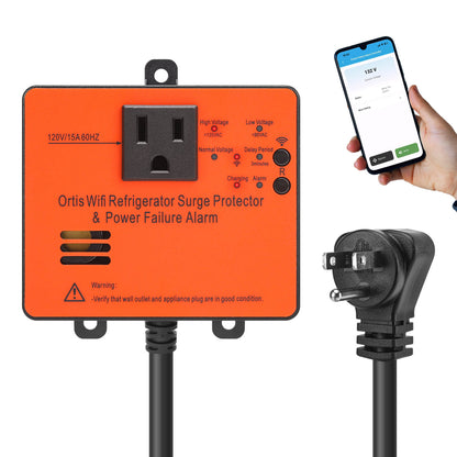 Wi-Fi Smart Power Failure Alarm with Surge Protector, Remotely Monitor and Control Your Refrigerator Via App, Ensuring The Safety of Refrigerator and Food Stored Inside