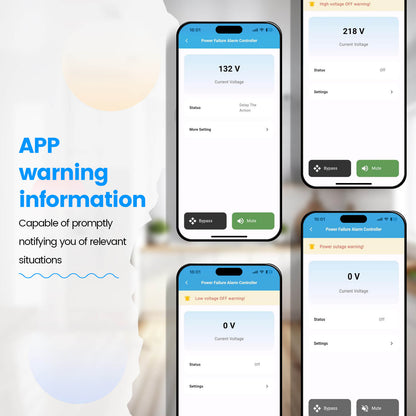 Wi-Fi Smart Power Failure Alarm with Surge Protector, Remotely Monitor and Control Your Refrigerator Via App, Ensuring The Safety of Refrigerator and Food Stored Inside