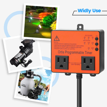 WiFi Above Ground Pool Timer Switch, Ortis Smart Pool Timer with Smart Life App Control