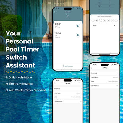 WiFi Above Ground Pool Timer Switch, Ortis Smart Pool Timer with Smart Life App Control
